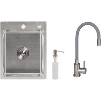 Акційний набір Lidz: мийка H4050 інтегрована Brushed Steel 3,0/1,0 мм + Змішувач Aria для кухні з гнучким виливом (k35) Grey Акційний набір Lidz: мийка H4050 інтегрована Brushed Steel 3,0/1,0 мм + Змішувач Aria для кухні з гнучким виливом (k35) Grey