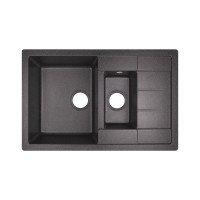 Кухонна мийка з додатковою чашею Lidz 780x495/200 BLA-03 (LIDZBLA03780495200) Кухонна мийка з додатковою чашею Lidz 780x495/200 BLA-03 (LIDZBLA03780495200)