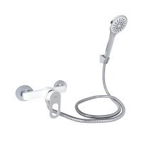 Змішувач для душу Lidz Latwa 010 (з душовим гарнітуром) (k40) LDLAT010WHI45426 White Змішувач для душу Lidz Latwa 010 (з душовим гарнітуром) (k40) LDLAT010WHI45426 White