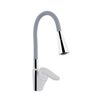 Смеситель для кухни Lidz Tani 007F3 с гибким изливом (k40) LDTAN007F3GCR31869 Chrome/Grey