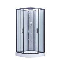 Душовий бокс Lidz Majatek SB90x90.BLA.LOW.TR, скло прозоре 5 мм