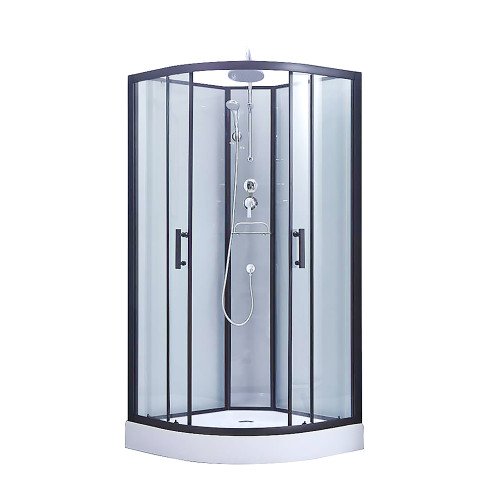 Душевой бокс Lidz Majatek SB90x90.BLA.LOW.TR, стекло прозрачное 5 мм