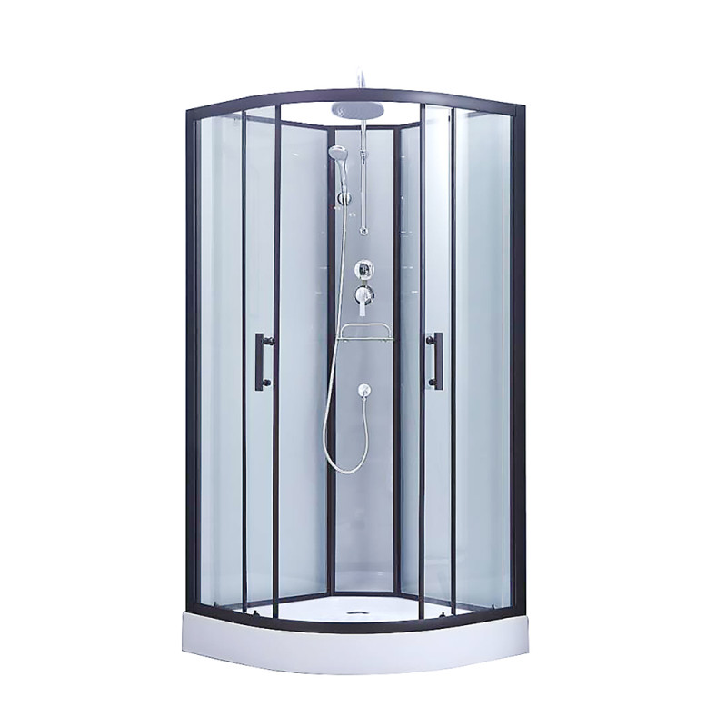 Душевой бокс Lidz Majatek SB90x90.BLA.LOW.TR, стекло прозрачное 5 мм