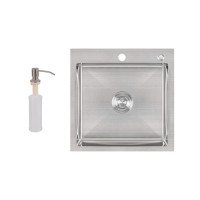 Мийка для кухні інтегрована Lidz Handmade H5050 (LDH5050BRU35375) Brushed Steel 3,0/1,0 мм Мийка для кухні інтегрована Lidz Handmade H5050 (LDH5050BRU35375) Brushed Steel 3,0/1,0 мм