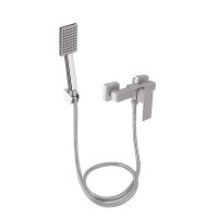 Змішувач для душу Lidz Kubis 010 (з душовим гарнітуром) (k35) LDKUB010NKS28535 Nickel Змішувач для душу Lidz Kubis 010 (з душовим гарнітуром) (k35) LDKUB010NKS28535 Nickel