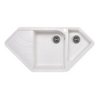 Кухонна мийка з додатковою чашею Lidz 1000x500/225 WHI-01 (LIDZWHI011000500225) Кухонна мийка з додатковою чашею Lidz 1000x500/225 WHI-01 (LIDZWHI011000500225)