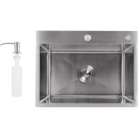 Мойка для кухни интегрированная Lidz Handmade H5843 Brushed Steel 3,0/1,0 мм LDH5843BRU49442