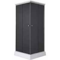 Душовий бокс Lidz Kubis SB90x90.SAT.LOW.GR, скло тоноване 4 мм Душовий бокс Lidz Kubis SB90x90.SAT.LOW.GR, скло тоноване 4 мм