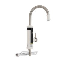 Проточний кран для кухні Lidz Warm 059 LDWAR059WNK35878 White / Nickel Проточний кран для кухні Lidz Warm 059 LDWAR059WNK35878 White / Nickel
