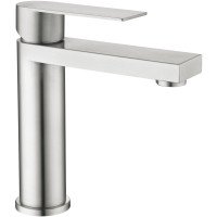 Змішувач для раковини низький Lidz Nexus 001F (k35)  LDNEX001FNKS49184 Nickel