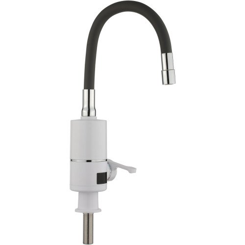Проточний кран з гнучким виливом для кухні Lidz Warm 065 LDWAR065BLA49095 White/Black