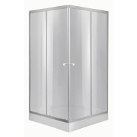 Душевая кабина Wawel SC90x90.SAT.LOW.DGR, квадратная, стекло тонированное 4 мм + Душевой поддон Kapielka ST90x90x14