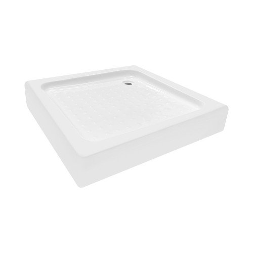 Душевой поддон Lidz KAPIELKA ST80x80х14 низкий квадратный, диаметр слива 52 мм