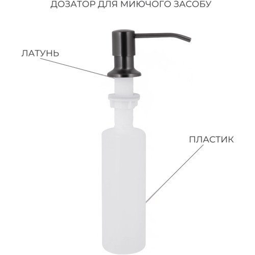Акционный набор Lidz: мойка H7545B Blaсk PVD 3,0/1,0 мм + Смеситель Aria для кухни с гибким изливом (k35) Black