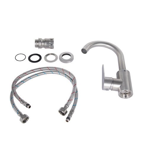 Смеситель для кухни Lidz Vida 015F2 (k35) LDVID015F2NKS43353 Nickel