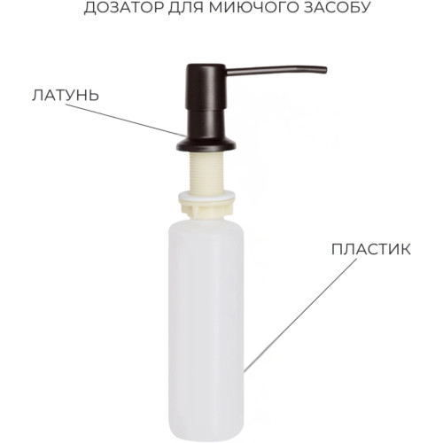 Акционный набор Lidz: мойка интегрированная Decor Black PVD Honeycomb 2,5/0,5 мм + Смеситель Aria для кухни с гибким изливом (k35) Black
