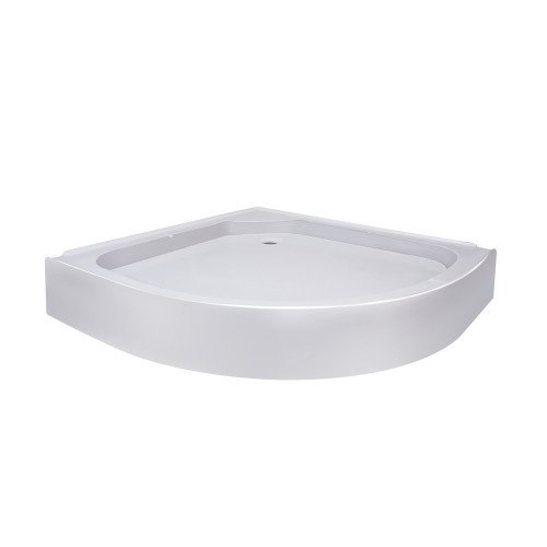 Душовий піддон Lidz KAPIELKA ST80x80x14 низький, напівкруглий, діаметр зливу 52 мм