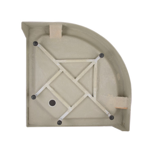 Душовий піддон Lidz KAPIELKA ST80x80x14 низький, напівкруглий, діаметр зливу 52 мм