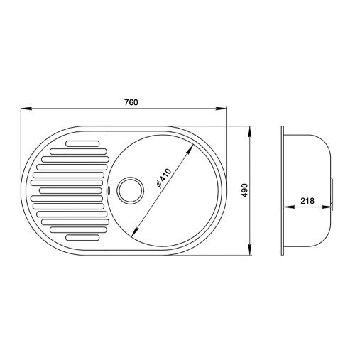 Кухонна мийка Lidz 780x500/200 STO-10 (LIDZSTO01780500200)