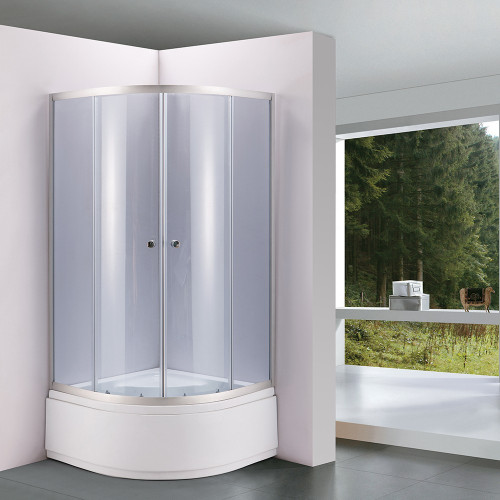 Душевая кабина Lidz Latwa SC80x80.SAT.HIGH.GR, стекло тонированное 4 мм