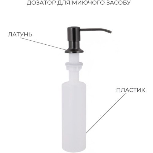 Акционный набор Lidz: мойка Handmade H4843 Black PVD 3,0/1,0 мм + K01B Корзина для кухонной мойки
