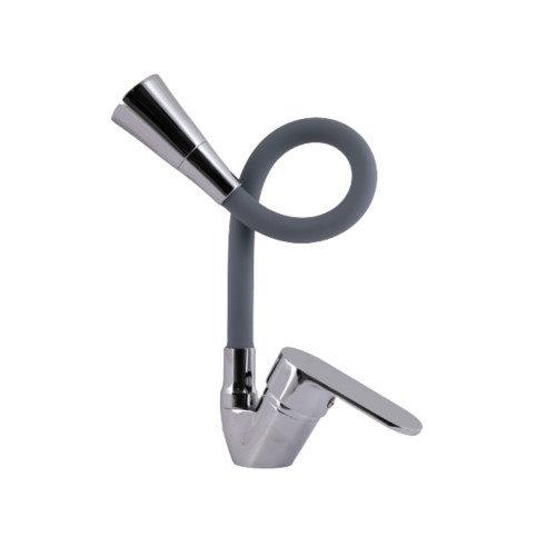 Смеситель для кухни Lidz Tani 008F3 с гибким изливом (k40) LDTAN008F3GCR39507 Grey / Chrome