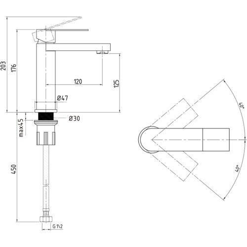 Змішувач для раковини низький Lidz Nexus 001F (k35)  LDNEX001FNKS49184 Nickel