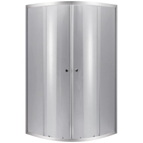 Душевая кабина Latwa SC90x90.SAT.LOW.DGR, полукруглая, стекло тонированное 4 мм + Душевой поддон Kapielka ST90x90x14