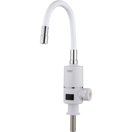 Проточний кран з гнучким виливом для кухні Lidz Warm 065 LDWAR065WHI49097 White/White