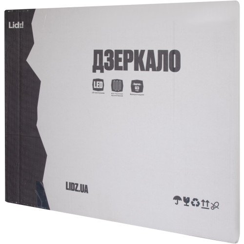 Дзеркало Lidz Orion (OR2) 700х800 з LED-підсвічуванням Touch, з антизапотіванням, з димером, рег. яскравості LDOR70080049293
