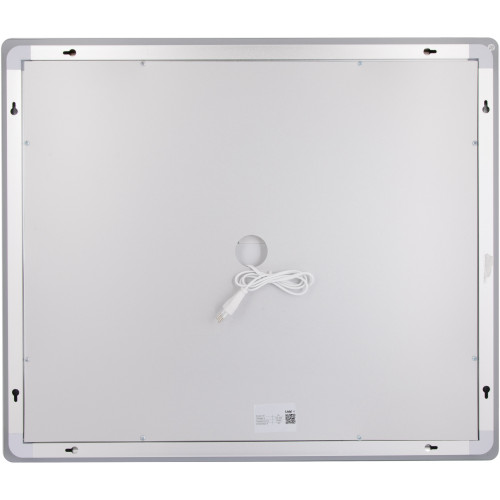 Дзеркало Lidz Kubis (KU2) 600х700 з LED-підсвічуванням Touch, з антизапотіванням, з димером, рег. яскравості LDKU60070049286