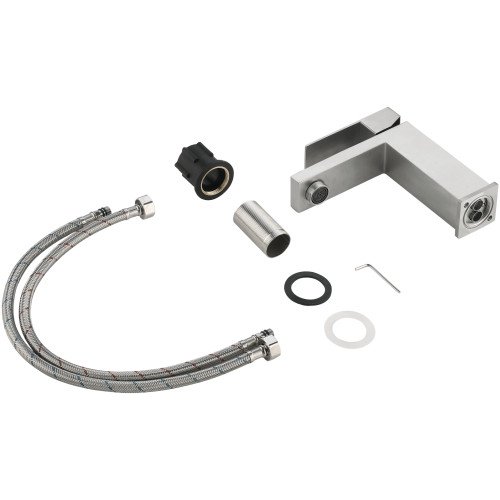 Смеситель для раковины низкий Lidz Helix 001F (k35)  LDHEL001FNKS49178 Nickel