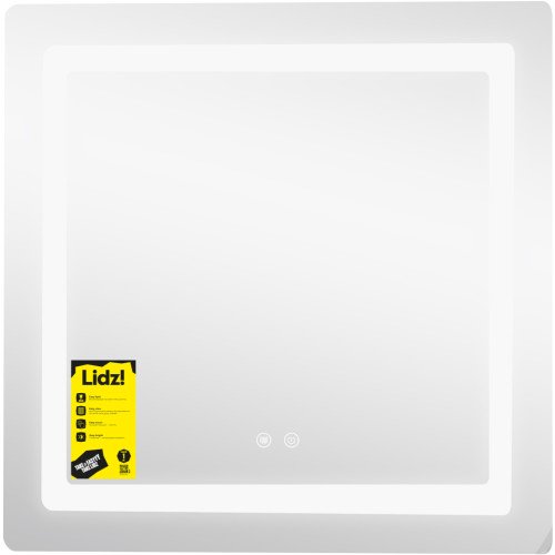 Зеркало Lidz Kubis (KU2) 700х700 с LED-подсветкой Touch, с антизапотеванием, с диммером, рег. яркости LDKU70070049288