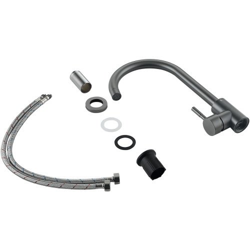 Змішувач для кухні Lidz Aria 015F (k35) LDARI015FGRP49559 Graphite