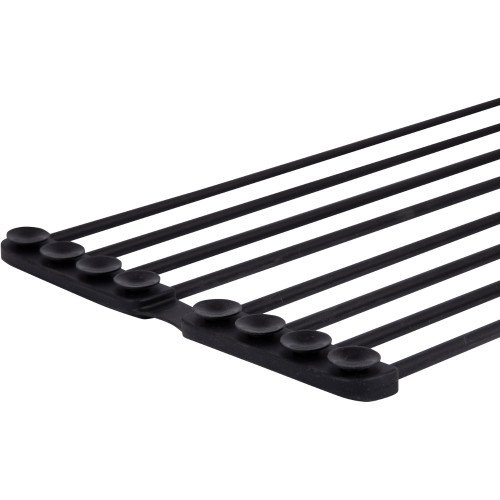 Сушарка на кухонну мийку з присоскою Lidz Acsis LA09 Black, кругла основа, для посуду 440х224 мм LDACSLA09BLM49777