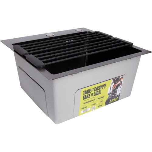 Сушилка на кухонную мойку с присоской Lidz Acsis LA09 Black, кругла основа, для посуды 440х224 мм LDACSLA09BLM49777