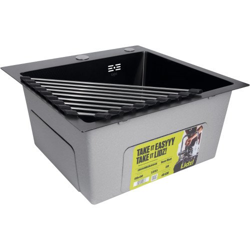Сушарка на кухонну мийку кутова Lidz Acsis LA16 Black, кругла основа, для посуду 430х175 мм LDACSLA16BLM49769