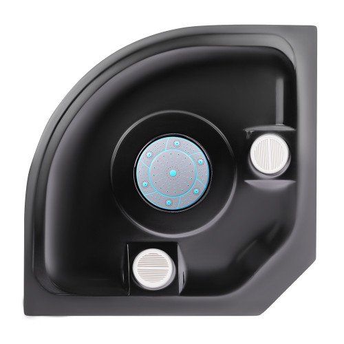 Гидромассажный бокс Lidz Majatek SBM100x100.BLA.HIGH.TR, стекло прозрачное 5 мм