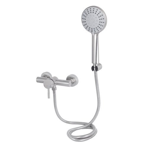 Смеситель для душа Lidz Aria 010 (с душевым гарнитуром) (k35) LDARI010NKS43361 Nickel