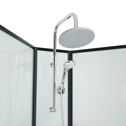 Душовий бокс Lidz Majatek SB90x90.BLA.LOW.TR, скло прозоре 5 мм без піддону