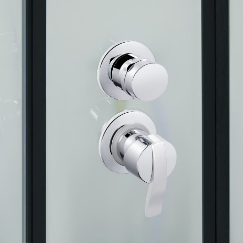 Душовий бокс Lidz Majatek SB90x90.BLA.LOW.TR, скло прозоре 5 мм без піддону