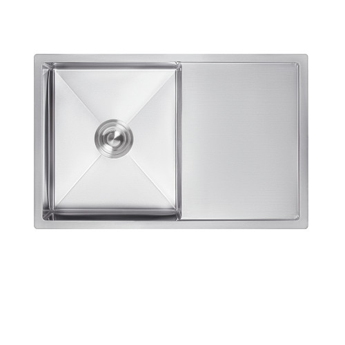 Мийка для кухні інтегрована Lidz Handmade H7850 (LDH7850BRU35390) Brushed Steel 3,0/0,8 мм
