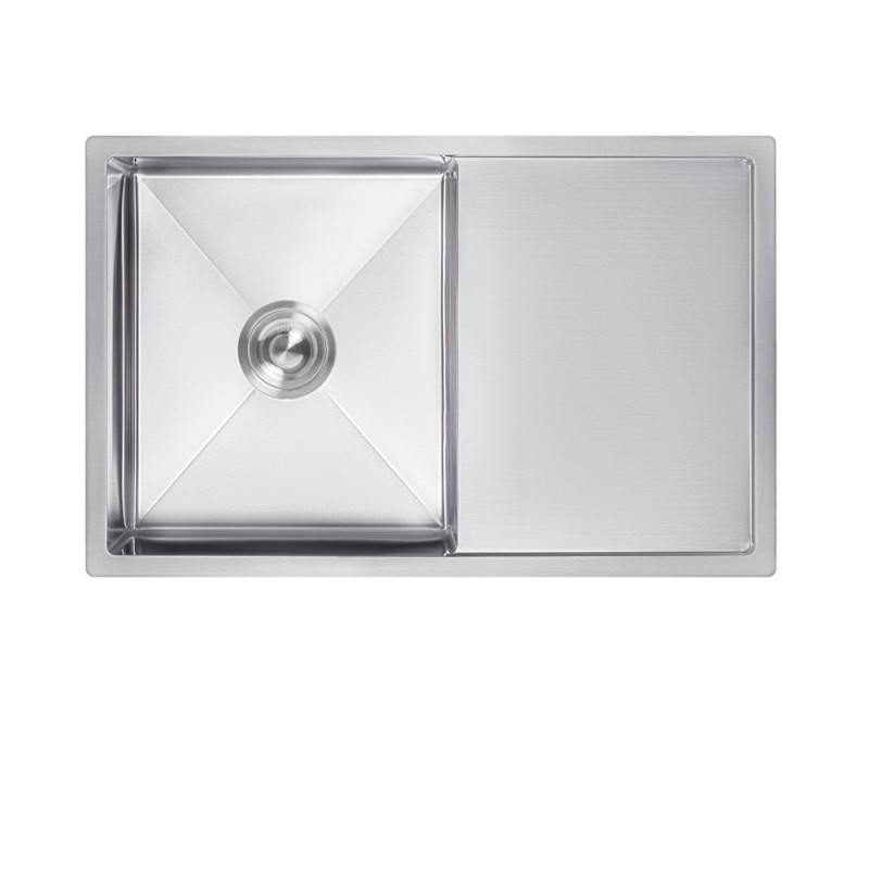 Мийка для кухні інтегрована Lidz Handmade H7850 (LDH7850BRU35390) Brushed Steel 3,0/0,8 мм