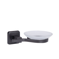 Мильниця Lidz 122 0201 настінна (матове скло) LD1220201BLA35753 Black Мильниця Lidz 122 0201 настінна (матове скло) LD1220201BLA35753 Black