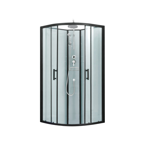 Душовий бокс Lidz Majatek SB90x90.BLA.LOW.TR, скло прозоре 5 мм без піддону