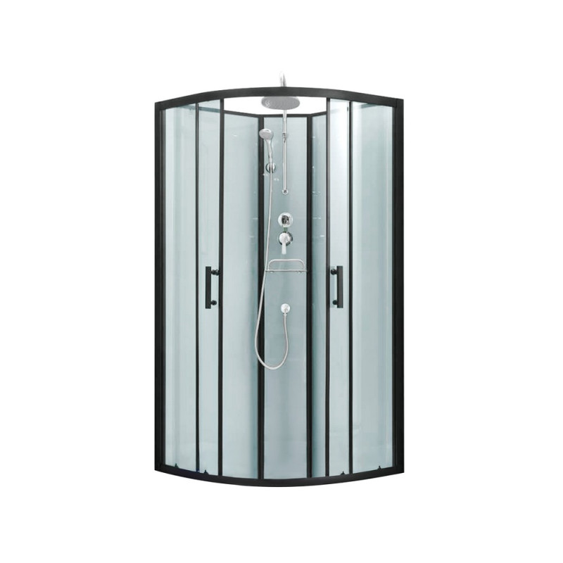 Душовий бокс Lidz Majatek SB90x90.BLA.LOW.TR, скло прозоре 5 мм без піддону
