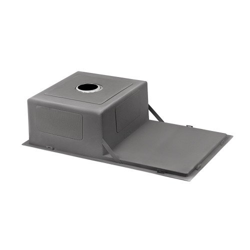 Мийка для кухні інтегрована Lidz Handmade H7844 (LDH7844LBRU35388) Brushed Steel 3,0/0,8 мм