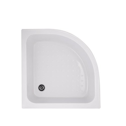 Душова кабіна напівкругла Lidz Latwa SC80x80.SAT.MID.FR , скло Frost 4 мм + Lidz Душовий піддон KAPIELKA ST80x80x26, з панеллю