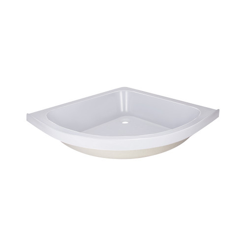 Душова кабіна напівкругла Lidz Latwa SC80x80.SAT.MID.FR , скло Frost 4 мм + Lidz Душовий піддон KAPIELKA ST80x80x26, з панеллю