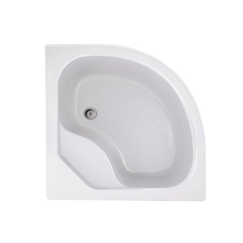 Душевая кабина полукруглая Lidz Latwa SC90x90.SAT.HIGH.GR, стекло тон 4 мм + Lidz Душевой поддон KAPIELKA ST90x90x41, с панелью